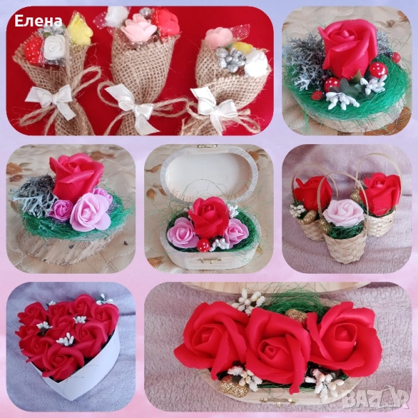 Подарък за учителка с ароматни рози , снимка 1