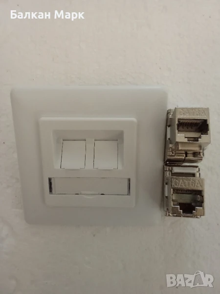 ⚡️ Интернет розетка + 2 гнезда Cat6A ! ⚡️, снимка 1