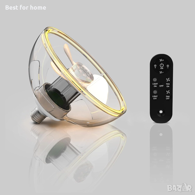 аванни вентилатори ZOTOYI E27 с осветление, снимка 1
