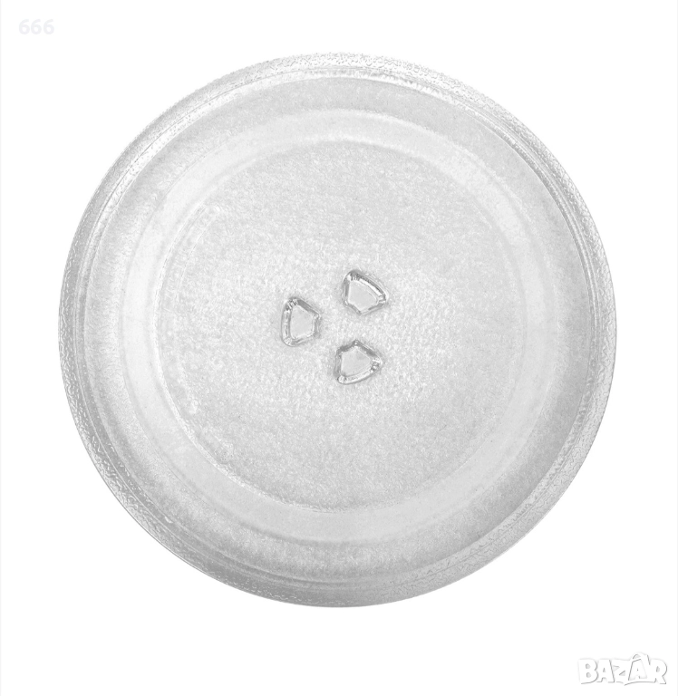 Стъклена чиния за микровълнова фурна, 24,5 см, Y-образна форма Универсална, снимка 1