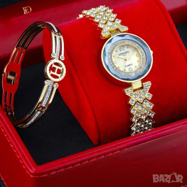 Часовник+гривна louis vuitton hermes versace gucci chanel gucci , снимка 1