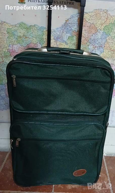 Куфар голям с дръжка на колела, снимка 1