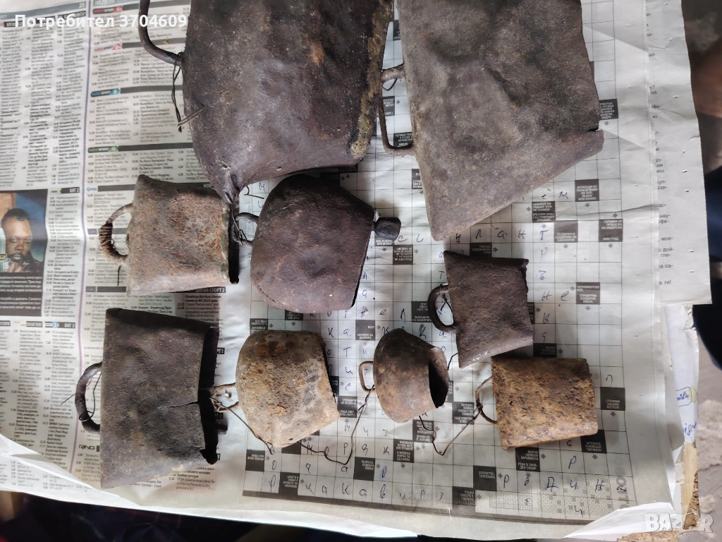 Стари звънци, хлопки, снимка 1