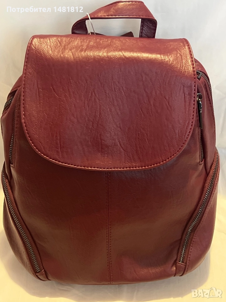 Дамска кожена раничка, снимка 1