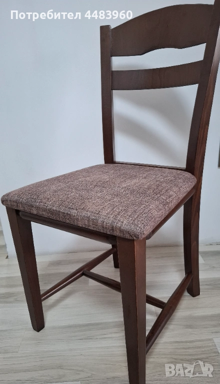 Ретро стол тапициран 4бр, снимка 1