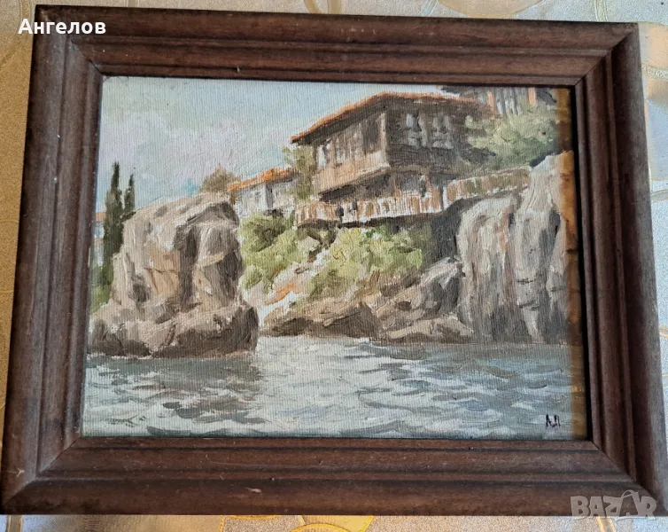 "Малка къщурка" м.б. на Анатоли Панагонов, Българския Айвазовски, снимка 1