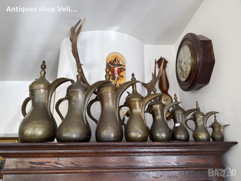 Колекция стари бронзови кани/ибрици №7565 , снимка 1