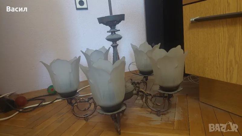 Стар масивен полилей , снимка 1