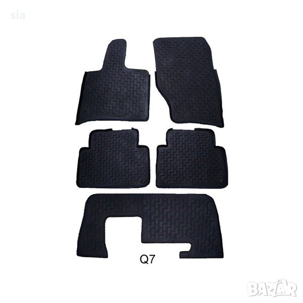 Стелки гума съвместими за AUDI Q7 (2006-) черни, снимка 1