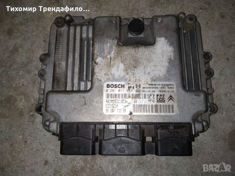 Ecu peugeot 307 1.6hdi 0281011863, 0 281 011 863, edc16c34 ,96 617 733 80 компютър пежо 307 1.6хди, снимка 1