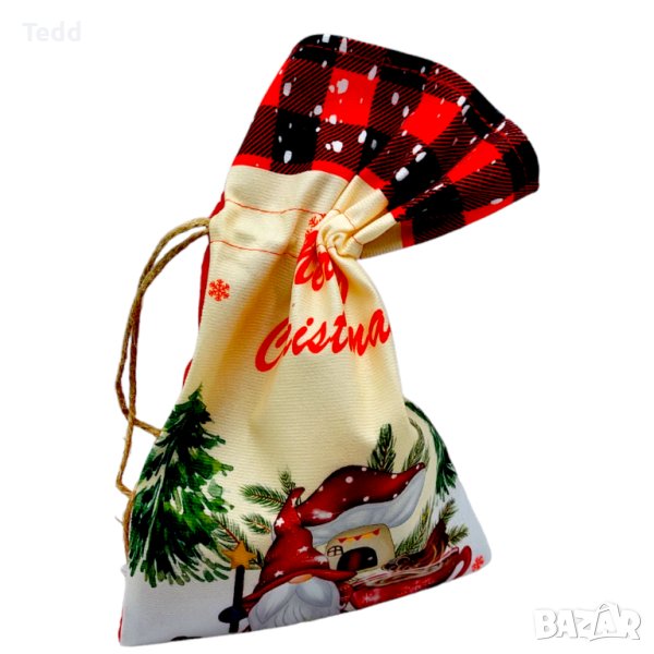 Коледни торбички от плат за подаръци / подаръчни торбички , снимка 1