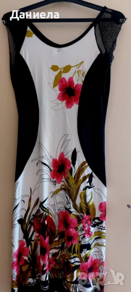 Дамска лятна рокля с мрежест ръкав, снимка 1