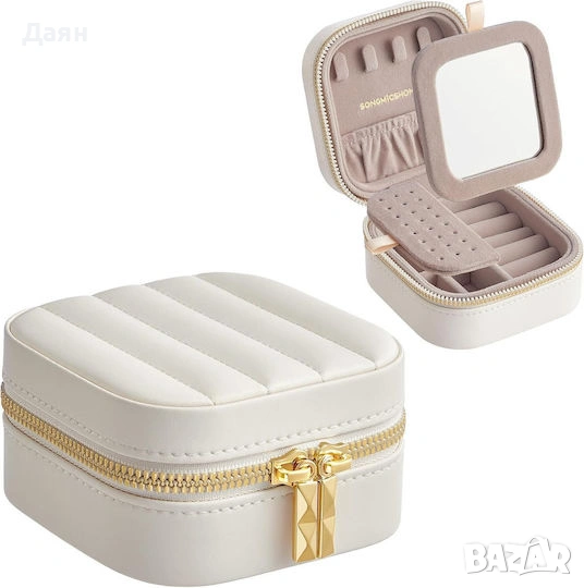 Малък органайзер за бижута с огледало, кутия за бижута SONGMICS, снимка 1