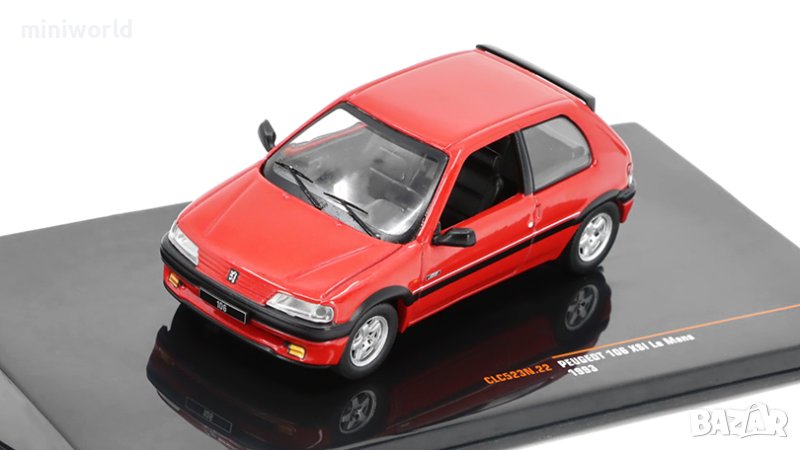 Peugeot 106 XSI Le Mans 1993 - мащаб 1:43 на IXO моделът е нов в PVC дисплей-кейс, снимка 1