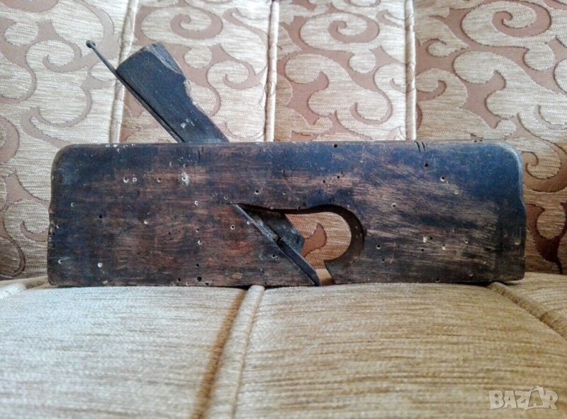 Старо дърводелско ренде с нож, снимка 1