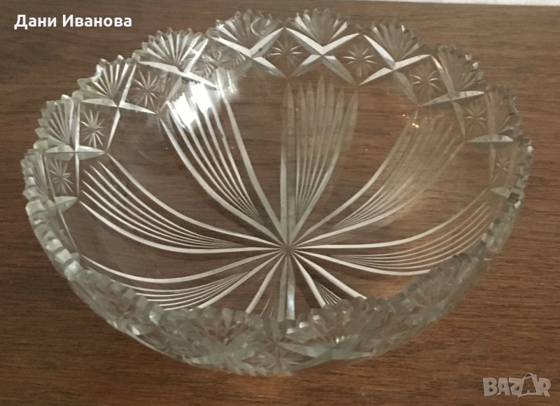 Кристална гравирана купа, снимка 1
