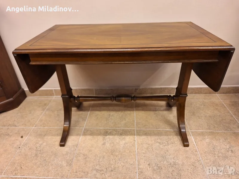 маса с Интарзия разтегателна , снимка 1