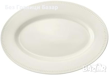 Нов Елегантен Овален Поднос Чиния Mikasa 39cm Подарък, снимка 1