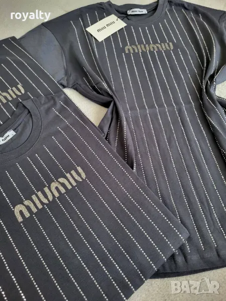 Miu Miu висок клас памучна дамска тениска , снимка 1