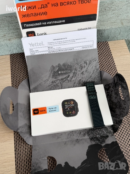 НОВ❌ 24М Гар‼️ Apple Watch ULTRA 2 ‼️Лизинг от 45лв/м‼️ 49mm Black Titanium ☎️, снимка 1