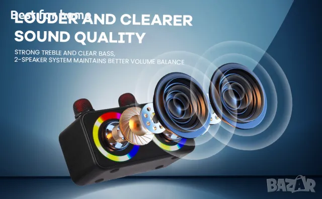 Караоки ситема висок клас BONAOK T30, снимка 10 - Bluetooth тонколони - 48431139