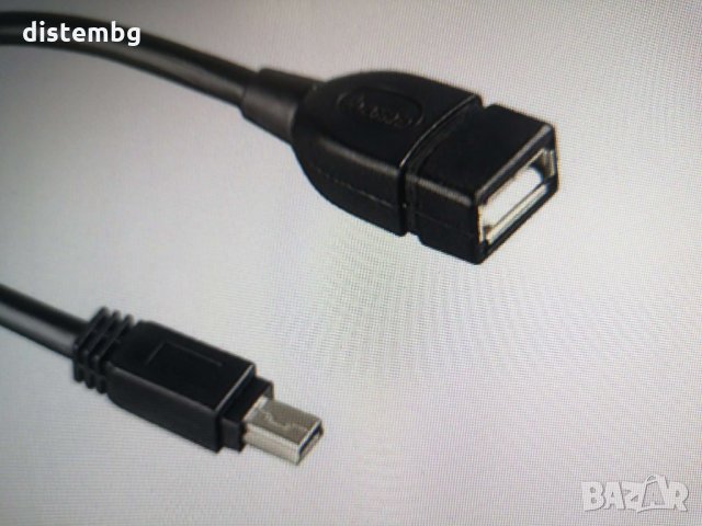 Кабел USB F - USB Mini, OTG, 30см в Кабели и адаптери в гр. Пловдив -  ID28454276 — Bazar.bg