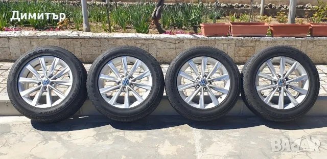 4 броя оригинални лети джанти VW Tiguan 17" 5х112 с летни гуми.