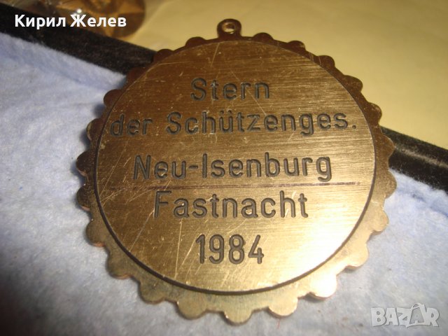 1984г. ЕМАЙЛИРАН СТАР КРАСИВ НЕМСКИ РЯДЪК МЕДАЛ с ПОЗЛАТА и ГЕРБ 30642, снимка 2 - Антикварни и старинни предмети - 37954936