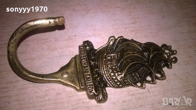 elizabethan galleon-12х5х4см-мед/месинг-внос франция, снимка 2 - Колекции - 26698013