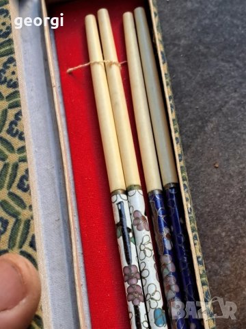 луксозни емайлирани стикове за суши от кост   26/2  , снимка 9 - Антикварни и старинни предмети - 50679054