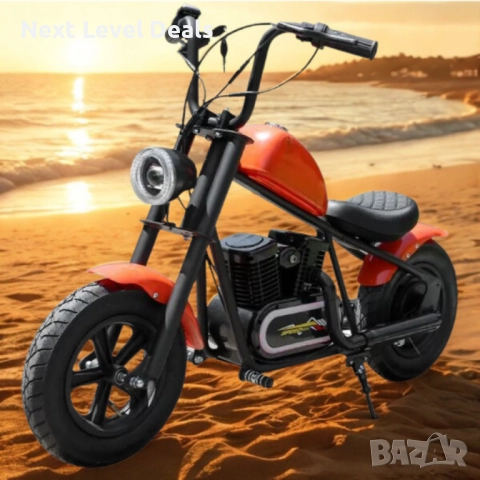 🏍️🔥 Електрически детски мотоциклет – чопър стил Harley 🔥, снимка 3 - Мотоциклети и мототехника - 52845942