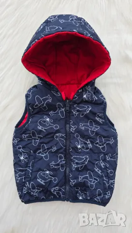 Детски елек с две лица 9-12 месеца, снимка 2 - Бебешки якета и елеци - 49702773