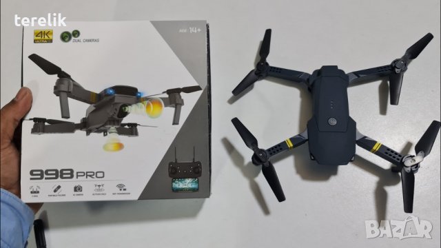 №ХИТ Нов DRON 998, 4K ULTRA HD; WIFI HPV 2.4G, Камера 2MP приложение за телефонна предаване на живо,, снимка 13 - Дронове и аксесоари - 39930984