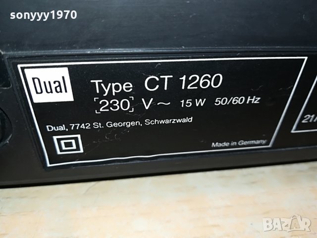 dual ct1260 stereo tuner-made in germany 1907211753, снимка 16 - Ресийвъри, усилватели, смесителни пултове - 33567426