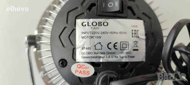 Мини вентилатор Globo, снимка 3 - Вентилатори - 49902597