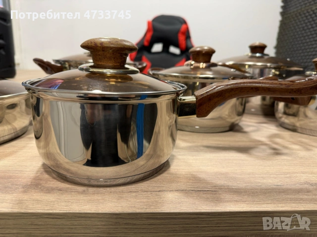 Комплект съдове за готвене от 12 части, снимка 2 - Съдове за готвене - 53438325