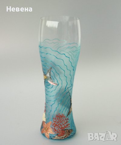 Никулден Подарък Рибар Моряк Чаша с Риби, снимка 5 - Декорация за дома - 43192596