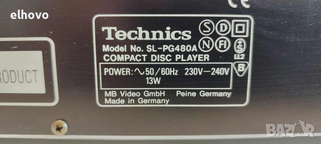 CD player Technics SL-P480A, снимка 5 - Аудиосистеми - 51591011