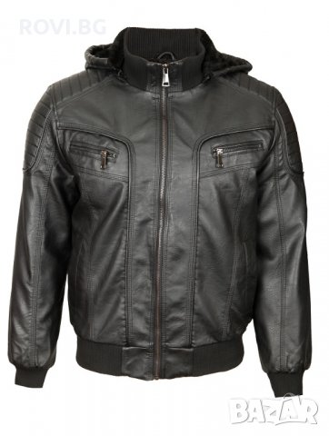 Мъжко зимно кожено яке - 3221 M-3XL, снимка 2 - Якета - 26902179