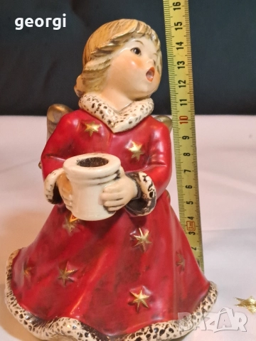 немски порцеланов свещник ангелче Goebel , снимка 4 - Декорация за дома - 52294135