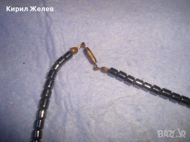 КРАСИВО ФЕЩЪН ВЕЧЕРНО АРТ КОЛИЕ от ПОЛИРАН ЮВЕЛИРНО ХЕМАТИТ 56800, снимка 5 - Колиета, медальони, синджири - 36983013