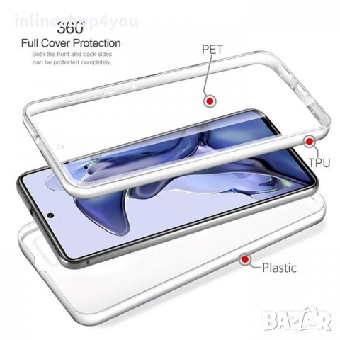 Прозрачен 360 Градуса Кейс за Xiaomi Redmi Note 10 5G Супер Защита, снимка 3 - Калъфи, кейсове - 35361215