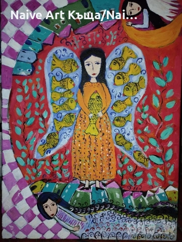 Картина платно маслени бои акрилни бои размер ш.52/в.72