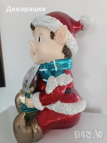 Нови керамични светещи Коледни елфи джуджета , снимка 5 - Коледни подаръци - 52162601