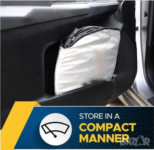 Автомобилен сгъваем двоен сенник за предното стъкло на кола, снимка 5 - Други стоки за дома - 52854630