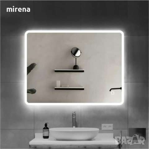 LED ЛЕД огледало Щутгарт 100×70 Музика Блутут, снимка 13 - Огледала - 53225056