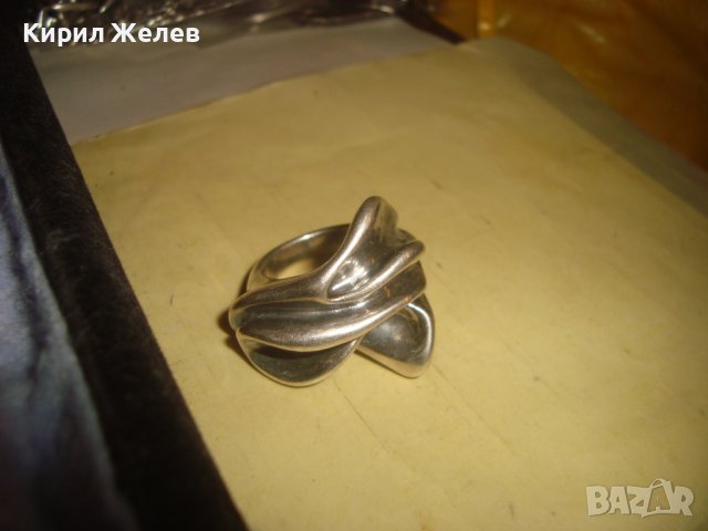 ДИЗАЙНЕРСКИ АРТ СРЕБЪРЕН КУХ ПРЪСТЕН ЛАКИРАНО СРЕБРО 925 ПРЕКРАСНА РЪЧНА МАЙСТОРСКА ИЗРАБОТКА 27305, снимка 3 - Пръстени - 36797587