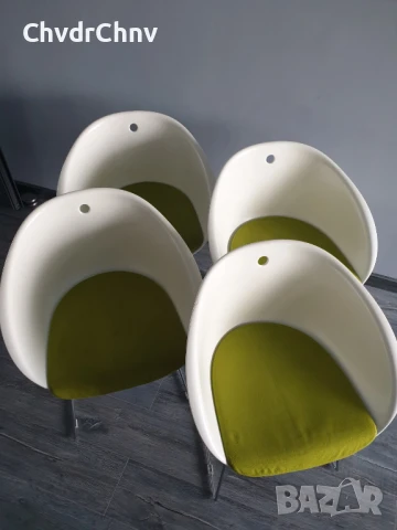 4бр съвременни италиански дизайнерски пластмасови столове с подлакътници Pedrali Gliss 920