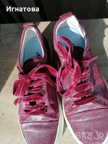 LANVIN 100% БОРДО , снимка 3 - Кецове - 28540099