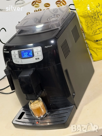 Кафемашина кафе автомат Saeco Philips INTELİA с гаранция, снимка 5 - Кафемашини - 52243448